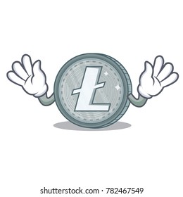 Mocking Litecoin character cartoon style