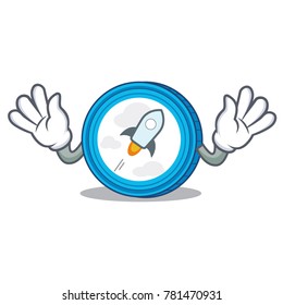 Mocking stellar coin character cartoon