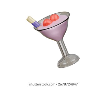  ícone de mocktail renderização de ilustração 3d