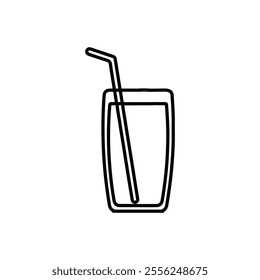 mocktail icon Flat symbol set outline