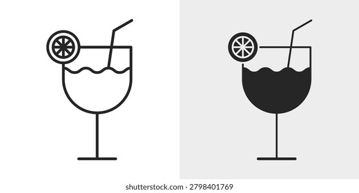 Mocktail Icon represents nonalcoholic beverages, refreshing drinks, and social dining.