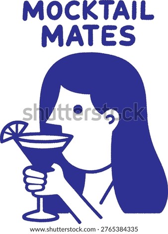 Mocktail Mate: A vibrant illustration showcasing the refreshing pleasure of mocktails, celebrating the shared joy of these delicious, non-alcoholic beverages.