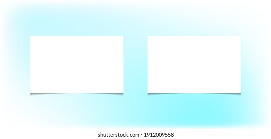 Mockup of 2 Vertical Blank Business Cards Template on Blurry Background