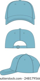 mockup 2d vector illustration, technical, stylish hat apparel, hat template, technical drawing, artworks, stitches, hat design, fashion vector. technical hat apparel vector