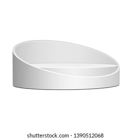 Mockup 3D Round, Circle Stage Podium, Pedestal Isolated on White Background. Vector illustration. Ready For Your Design. Product Advertising. Mock Up. Vector EPS10