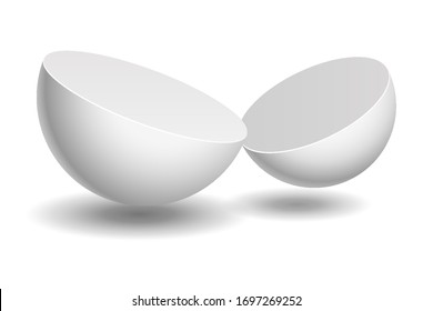 Mockup 3D Round Circle Stage Podium, Pedestal Isolated on White Background. Mock Up Vector illustration. 