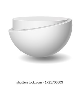 Mockup 3D Round Circle Stage Podium, Pedestal Isolated on White Background. Mock Up Vector illustration. Ready For Your Design. Product Advertising. Vector EPS10