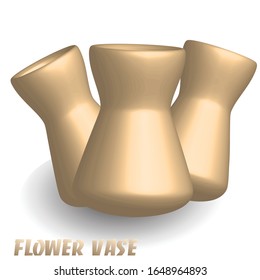 mockup 3-dimensional flower vase. design concept