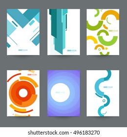 Mockup A4 covers for branding presentation, advertising. Set template for book, brochure, poster, flyer, banner, placard, cards. Vector illustration.