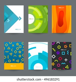 Mockup A4 covers for branding presentation, advertising. Set template for book, brochure, poster, flyer, banner, placard, cards. Vector illustration.
