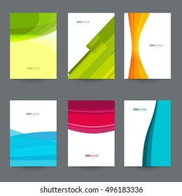Mockup A4 covers for branding presentation, advertising. Set template for book, brochure, poster, flyer, banner, placard, cards. Vector illustration.