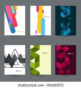 Mockup A4 covers for branding presentation, advertising. Set template for book, brochure, poster, flyer, banner, placard, cards. Vector illustration.