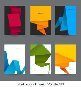 Mockup A4 covers for branding presentation, advertising. Set template for book, brochure, poster, flyer, banner, placard, cards. Vector illustration.