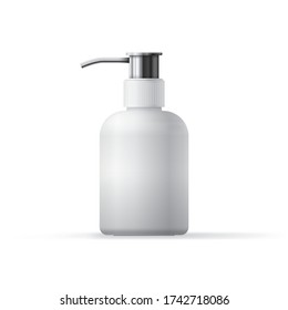 Mockup of antibacterial liquid soap for hands, realistic style