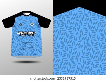 Mockup Background Jersey Blue Sky Patern Leaves Tshirt abstract texture for sports jersey, soccer, racing, gaming, motocross, cycling, downhill, leggings