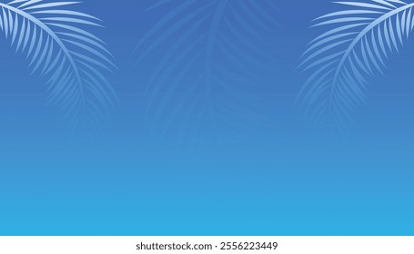 Mockup background with palm leaves. blurred palm leaves. exotic botanical design with jungle plants for invitation, banner, poster. vector illustration
