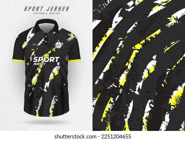 mockup background for sports jersey soccer running racing black and yellow stripes