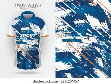 mockup background for sports jersey soccer running racing grunge blue and white