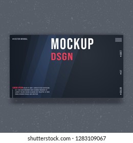 Mockup background template. Mock up minimal design for banner, website, landing page, cover brochure, flyer, and printing products. Vector illustration.