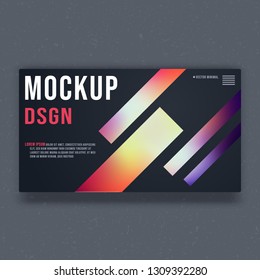 Mockup background template. Mock up minimal design for banner, website, landing page, cover brochure, flyer, and printing products. Vector illustration.