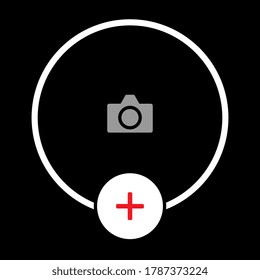 Mockup badge, icon, symbol. Emblem, avatar logo template. Blogging. Streaming. Social media concept.
