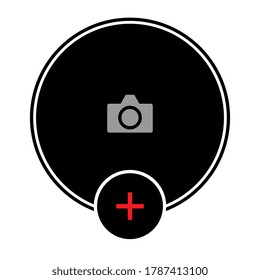 Mockup badge,avatar logo template. Social media concept.
