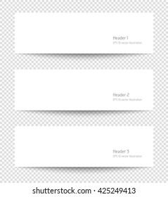 Mock-up of banner. Vector illustration. Used transparency layers of shadow