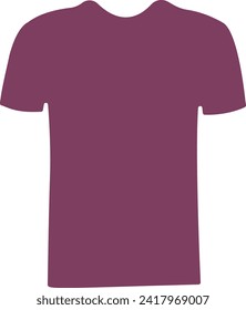 Mockup basic plain tshirt purple