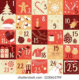 Mockup of beautiful advent calendar