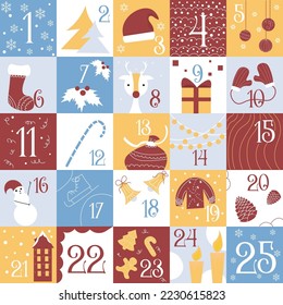 Mockup of beautiful advent calendar