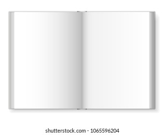 Mockup Big Open Book Realistic Shadows Stock Vector (Royalty Free ...