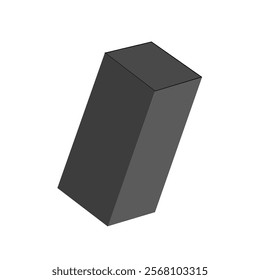 Mockup of a black box design, half side view, ideal for food, cosmetics, pharmacy, and more.black box with cover isolated
