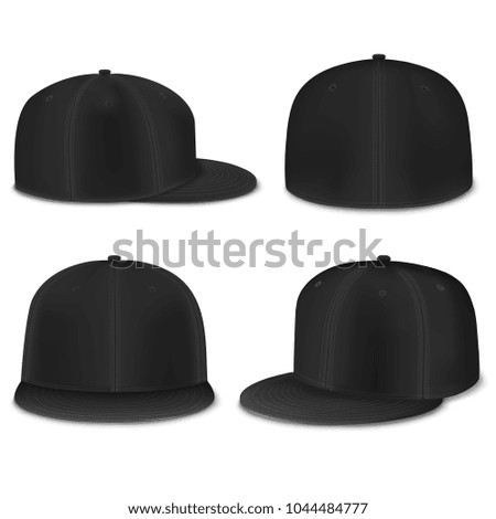 Mock-up Black Cap Hip Hop Set 4