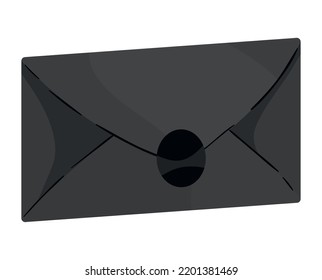 mockup black envelope isolated icon