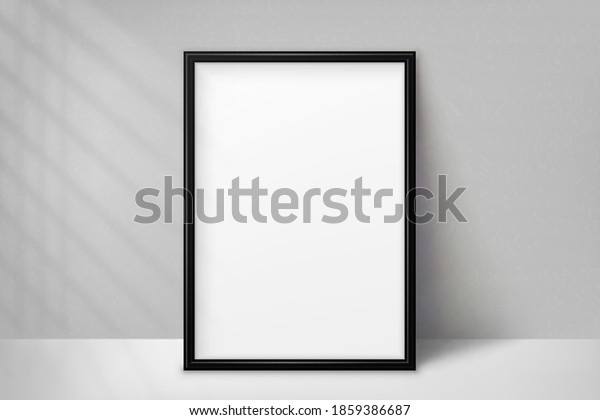 Mockup Black Frame Photo On Background Stock Vector (Royalty Free ...