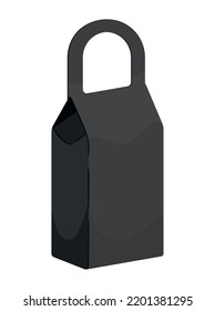 icono aislado del paquete negro de mockup