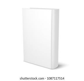 Mockup blank book back view, template for design. Vector illustartion