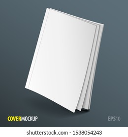 Mockup Blank Cover Of Magazine, Book, Booklet, Brochure. Illustration. Background. Mock Up Template Ready For Your Design. Vector EPS10