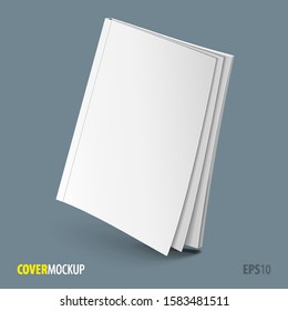 Mockup Blank Cover Of Magazine, Book, Booklet, Brochure. Illustration. Background. Mock Up Template Ready For Your Design. Vector EPS10