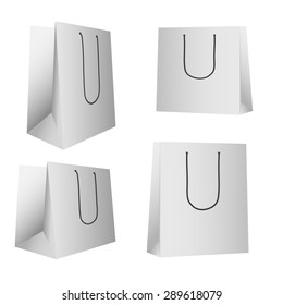 Mockup Blank Foil Food, Drink, Cosmetics or clothes. White Realistic Plastic or paper Pouch Bag Template Ready For Your Design And Branding.