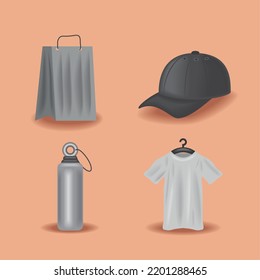 mockup brand corporate icon collection