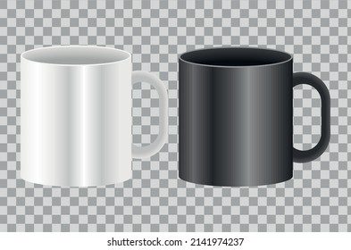 mockup brand monochrome mugs icons