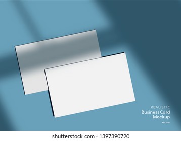 Mockup branding business cards template con efectos de sombra vectoriales.