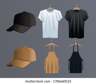 mockup ,branding and stationery set icons vector illustration design