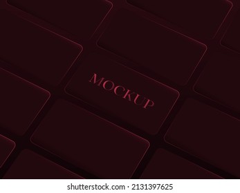 Mockup card dark vector illustration