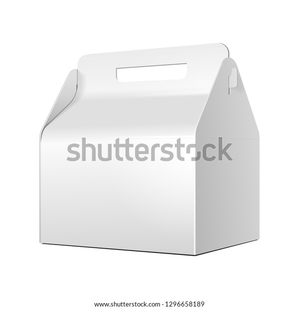 Download Mockup Cardboard Carry Packaging Box Fast Stock Vector ...