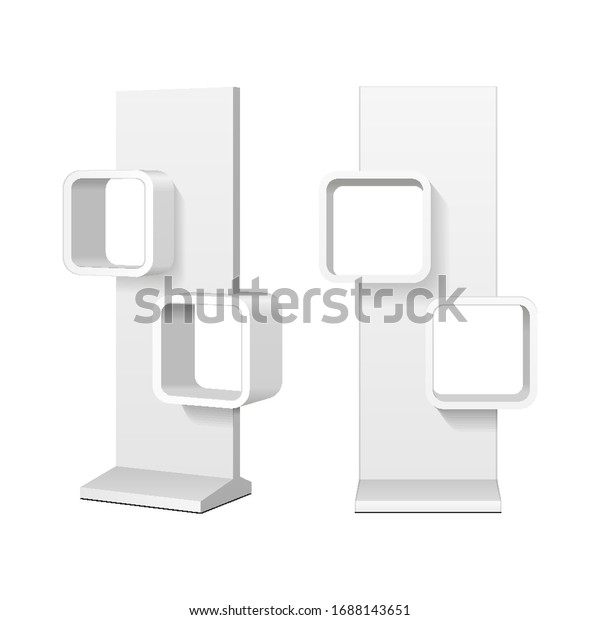 Empty Cardboard Display Stand Mockup Packaging