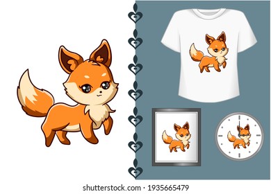 Mockup cat carrying a bag illustration