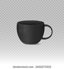 Mockup of ceramic cup with logo design coffee tea hot drink empty mug takeaway template background object realistic image white black isolated vector advertising label brand office presentation

