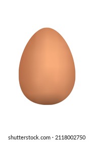 mockup of a chicken brown egg on a white background. Vector graphics